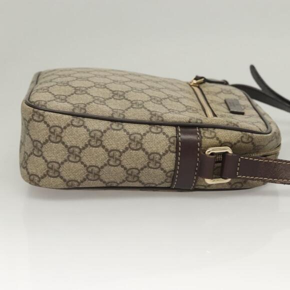 GUCCI GG Supreme Shoulder Bag Pvc Beige Gold - Picture 4 of 16